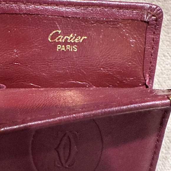 Cartier Cigarette Vintage Burgundy Leather Holder - Picture 8 of 9